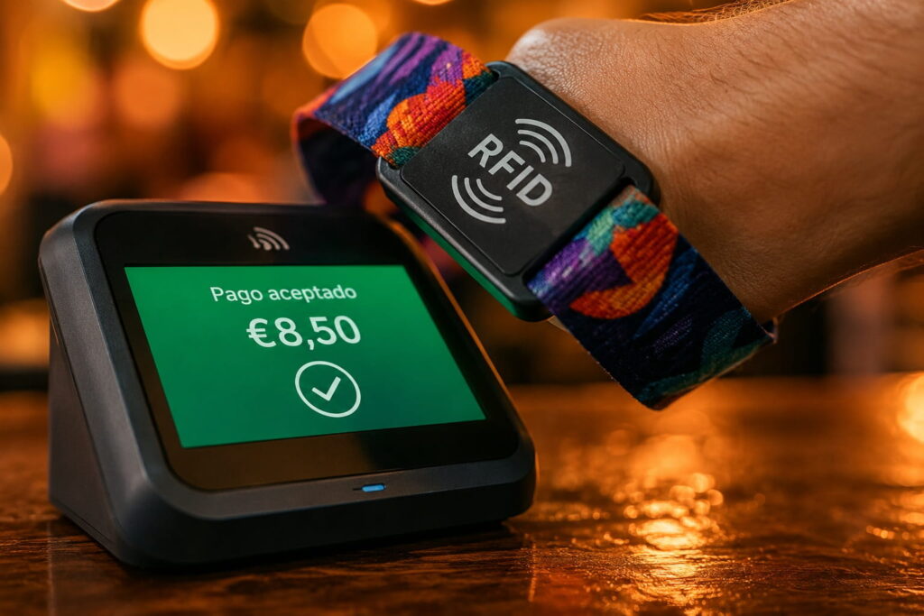 pago pulsera cashless barra festival evento 1